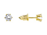 White Cubic Zirconia Gold Tone Set of 6 Earrings