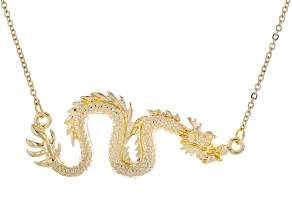 Gold Tone Dragon Necklace