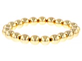 Gold Tone Bead Stretch Bracelet Set of 5