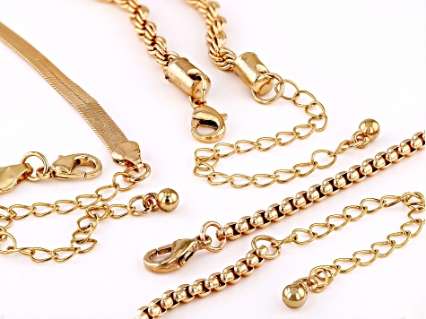 Gold Tone Necklace Set Of 3