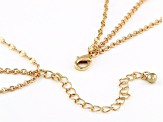 Imitation Pearl Gold Tone 3 Layer Necklace