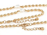 Imitation Pearl Gold Tone Necklace and Bracelet Set