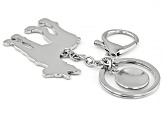 Multi-Color Enamel Silver Tone Doberman Pinscher Key Chain