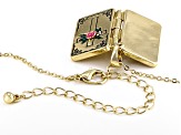 "Let Your Faith Be Bigger Than Your Fear" Gold Tone Hinged Bible Pendant With Chain