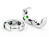 Green Chrome Diopside Rhodium Over Sterling Silver Earrings 0.54ctw