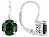 Green Chrome Diopside Rhodium Over Sterling Silver Earrings 2.52ctw