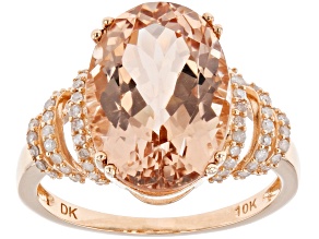 Cor-De-Rosa Morganite 10k Rose Gold Ring 5.22ctw