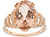 Cor-De-Rosa Morganite™ 10k Rose Gold Ring 5.22ctw