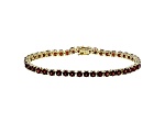 Red Garnet 18K Yellow Gold Over Sterling Silver Tennis Bracelet 14.52ctw