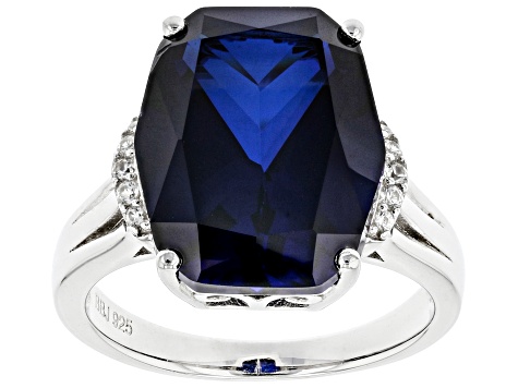 lab created blue sapphire