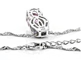Pink Kunzite Rhodium OverSilver Pendant With Chain 2.25ctw