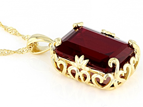 Red Lab Grown Ruby Pendant | chasegregoryjewelers