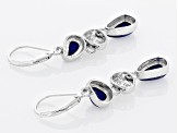 Lapis Lazuli Rhodium Over Sterling Silver Earrings