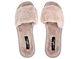 Pre-Owned Cream Oyster Color Faux Fur Slipper