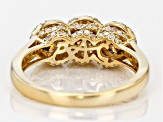 Champagne and White Diamond 14k Yellow Gold Ring 1.50ctw