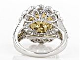 Natural Yellow And White Diamond 14K Yellow And White Gold Ring 2.00ctw