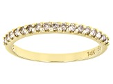 Champagne Diamond 14k Yellow Gold Band Ring 0.25ctw