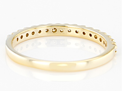 Champagne Diamond 14k Yellow Gold Band Ring 0.25ctw