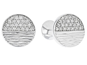White Diamond 14k White Gold Cufflinks 0.60ctw