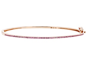 Pink Sapphire 14k Rose Gold Bangle Bracelet 0.50ctw