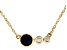 Blue Sapphire And White Diamond 14k Yellow Gold September Birthstone Bar Necklace 0.82ctw