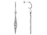 White Diamond 14k White Gold Dangle Earrings 1.50ctw