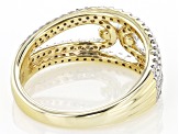 White Diamond 14k Yellow Gold Band Ring 0.50ctw