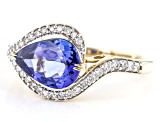 Tanzanite And White Diamond 14k Yellow Gold Ring 1.96ctw