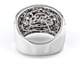 White Diamond 950 Platinum Wide Band Ring 2.00ctw