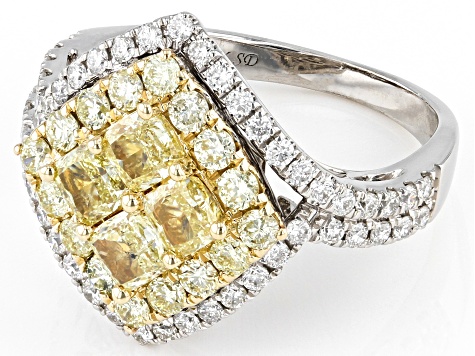 14K Solid Yellow Gold Mens Yellow Diamond Ring 15.90 Ctw