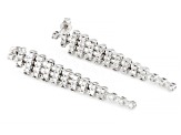 White Diamond 14k White Gold Drop Earrings 1.00ctw