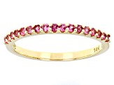 Pink Spinel 14k Yellow Gold Band Ring 0.30ctw