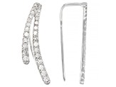 White Diamond 14k White Gold Drop Earrings 0.40ctw