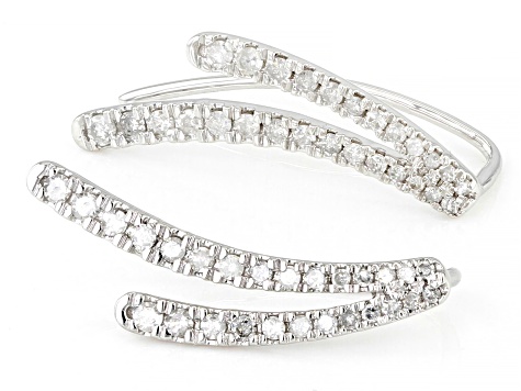 White Diamond 14k White Gold Drop Earrings 0.40ctw - PAC593 | JTV.com