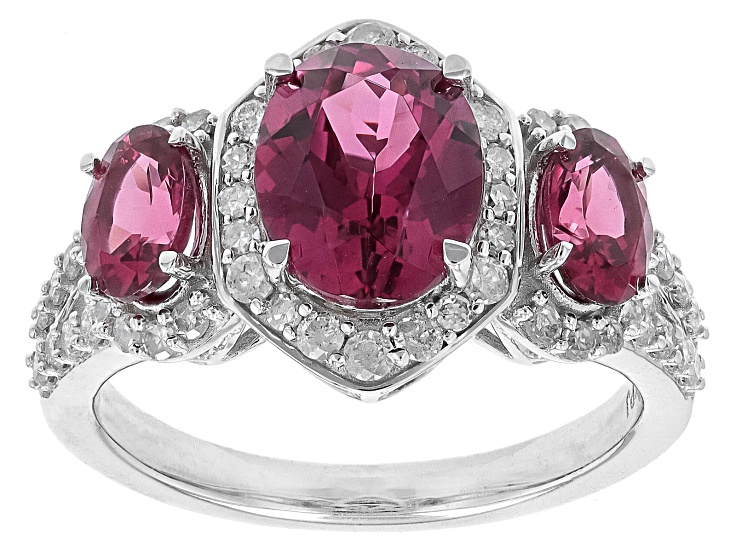 1 .75ctw Moissanite 2024 w Rhodolite