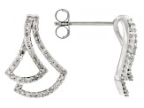 White Diamond 14k White Gold Drop Earrings 0.33ctw