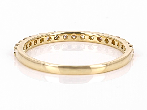 Multi-Color Diamond 14k Yellow Gold Band Ring 0.30ctw