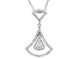 White Diamond 14k White Gold Pendant .35ctw