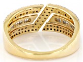 White Diamond 14k Yellow Gold Band Ring 1.00ctw