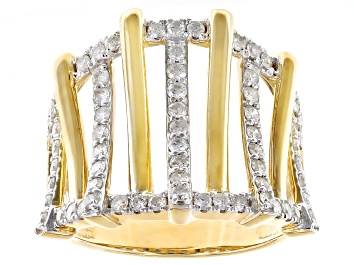 Picture of White Diamond 14k Yellow Gold Open Design Ring  1.00ctw