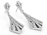 White Diamond 14k White Gold Dangle Earrings 1.50ctw