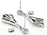 White Diamond 14k White Gold Dangle Earrings 1.50ctw