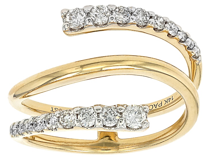 Diamond Bypass Swirl Promise Ring 1/8 ct tw Sterling Silver