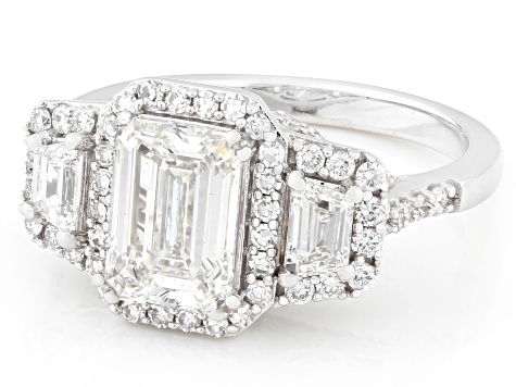 Lab-Grown Diamond Certified G VS 14K White Gold Halo Ring 2.95ctw