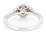 Pink and White Lab-Grown Diamond Platinum Ring 1.50ctw
