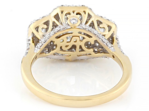 Certified Lab-Grown Diamond G VS 14K Yellow Gold Halo Ring 2.95ctw