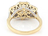 Certified Lab-Grown Diamond G VS 14K Yellow Gold Halo Ring 2.95ctw
