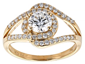 Lab-Grown Diamond F VS-SI 10K Yellow Gold Ring 1.10ctw