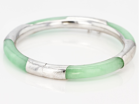 sterling silver bracelet jade bangle