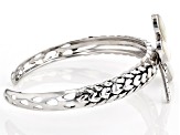 Mother-of-Pearl Rhodium Over Silver Dragonfly Bracelet